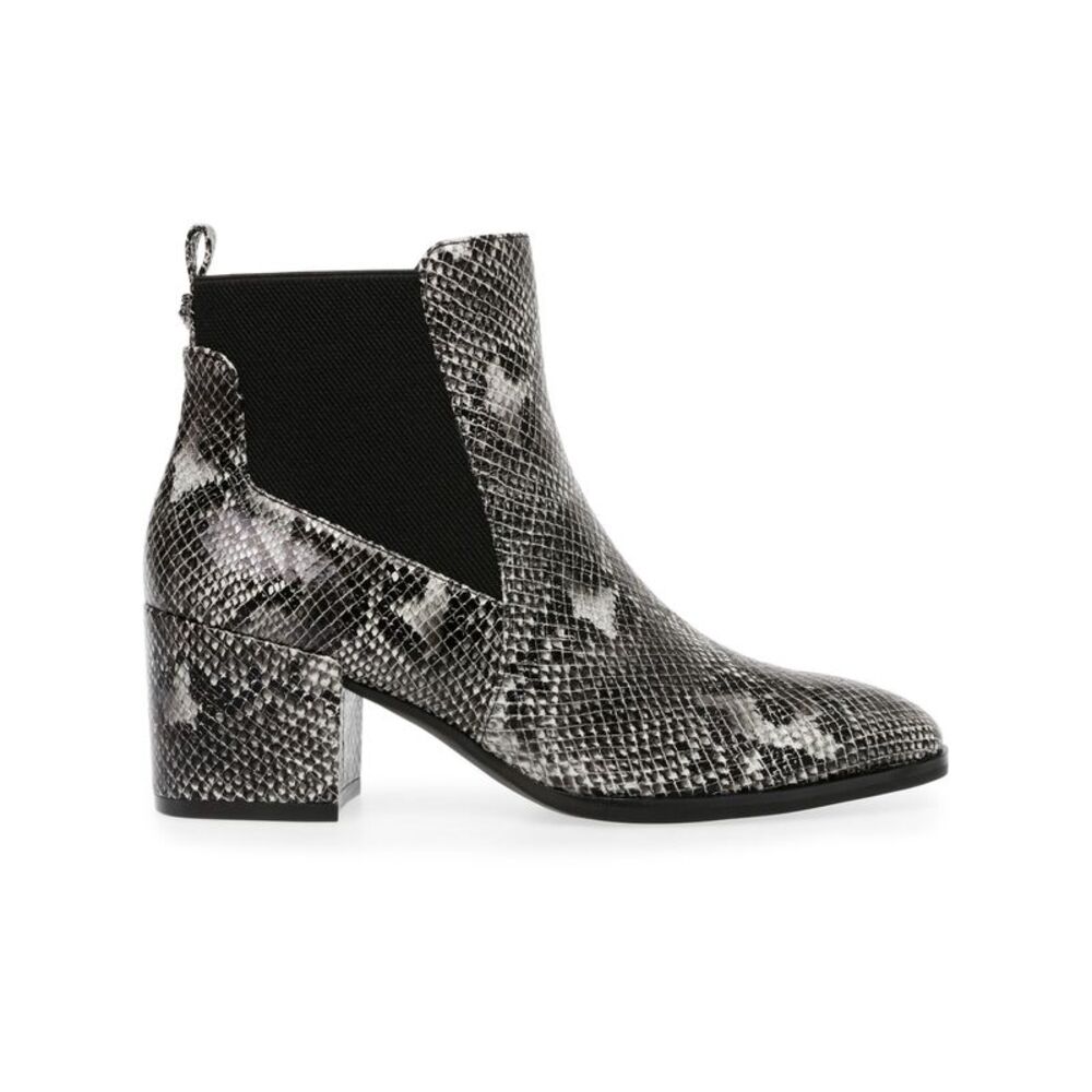 ANNE KLEIN Womens Black Side Gussets Almond Toe Stacked Heel Booties 8.5 - Picture 2 of 4